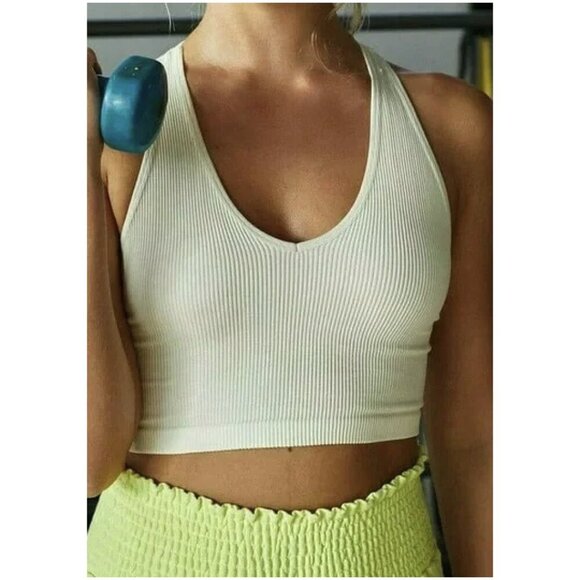 FREE PEOPLE Movement Free Throw Crop Top in Mint Size Small - Picture 1 of 6